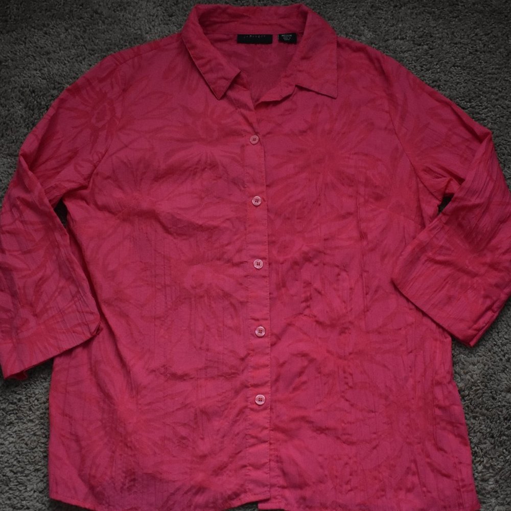 Prophecy Pink Button Up Shirt Size Medium